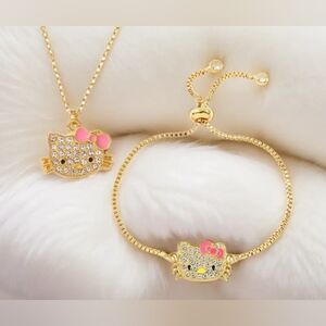 NWOT Hello kitty adjustable bracelet & necklace